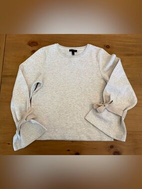 J. Crew Light Heather Gray Crewneck Top